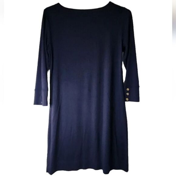 Lilly Pulitzer Sophie Dress Navy Blue Medium Perfect Summer Classic - Picture 2 of 6